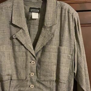 Carole Little Black and White Plaid Jacket